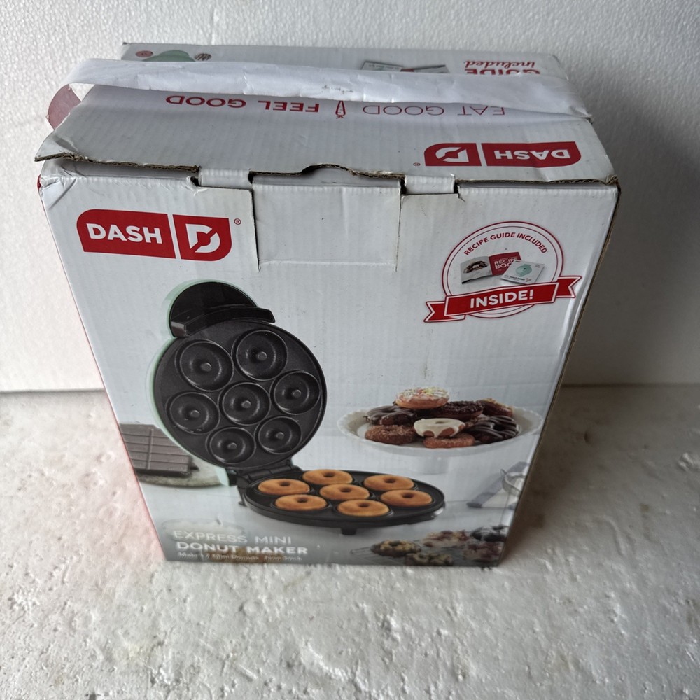 New DASH Express MINI DONUT MAKER With Recipe Guide