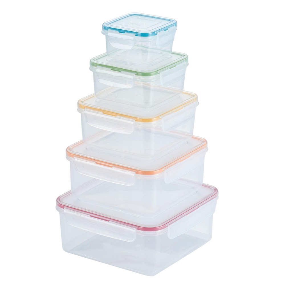 Storage Food Storage Container Set, 10-Piece, Clear