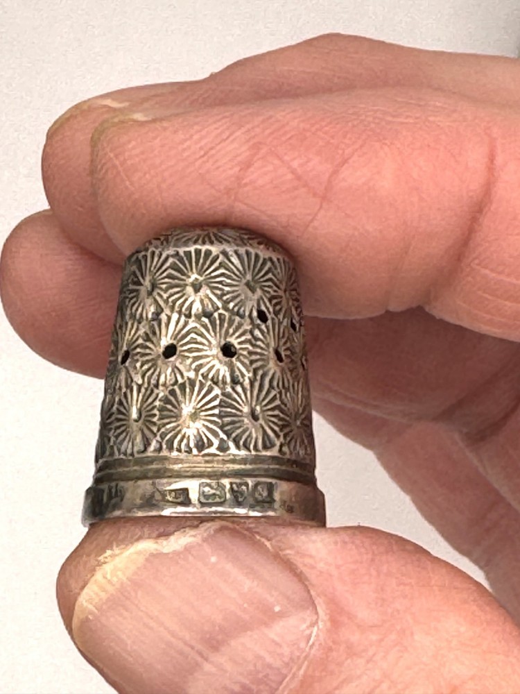 2 Vintage Sterling Silver Thimbles