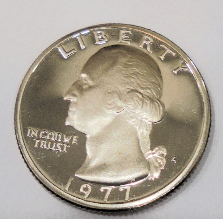 Nice 1977 s BU Proof Washington Quarter From Proof Set # 187