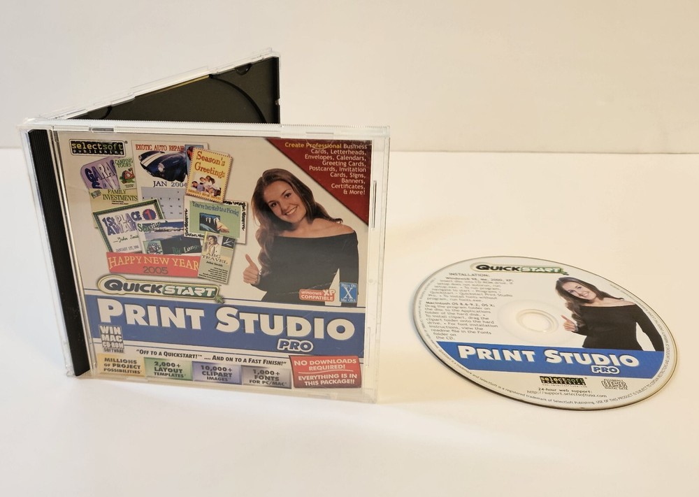 Quickstart: Print Studio Pro PC CD-Rom 2004 Windows 98 ME 2000 XP