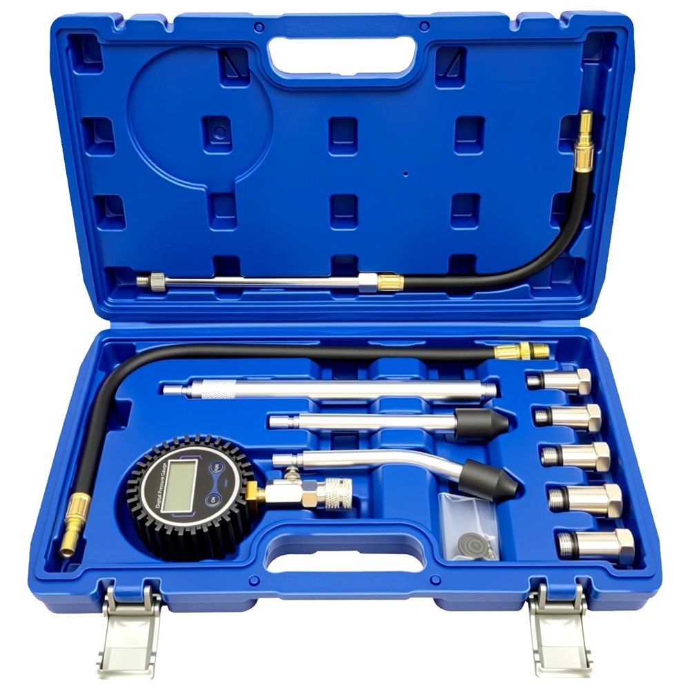Automotive Compression Tester Digital Compression Gauge 250 PSI Engine Cylinder -...