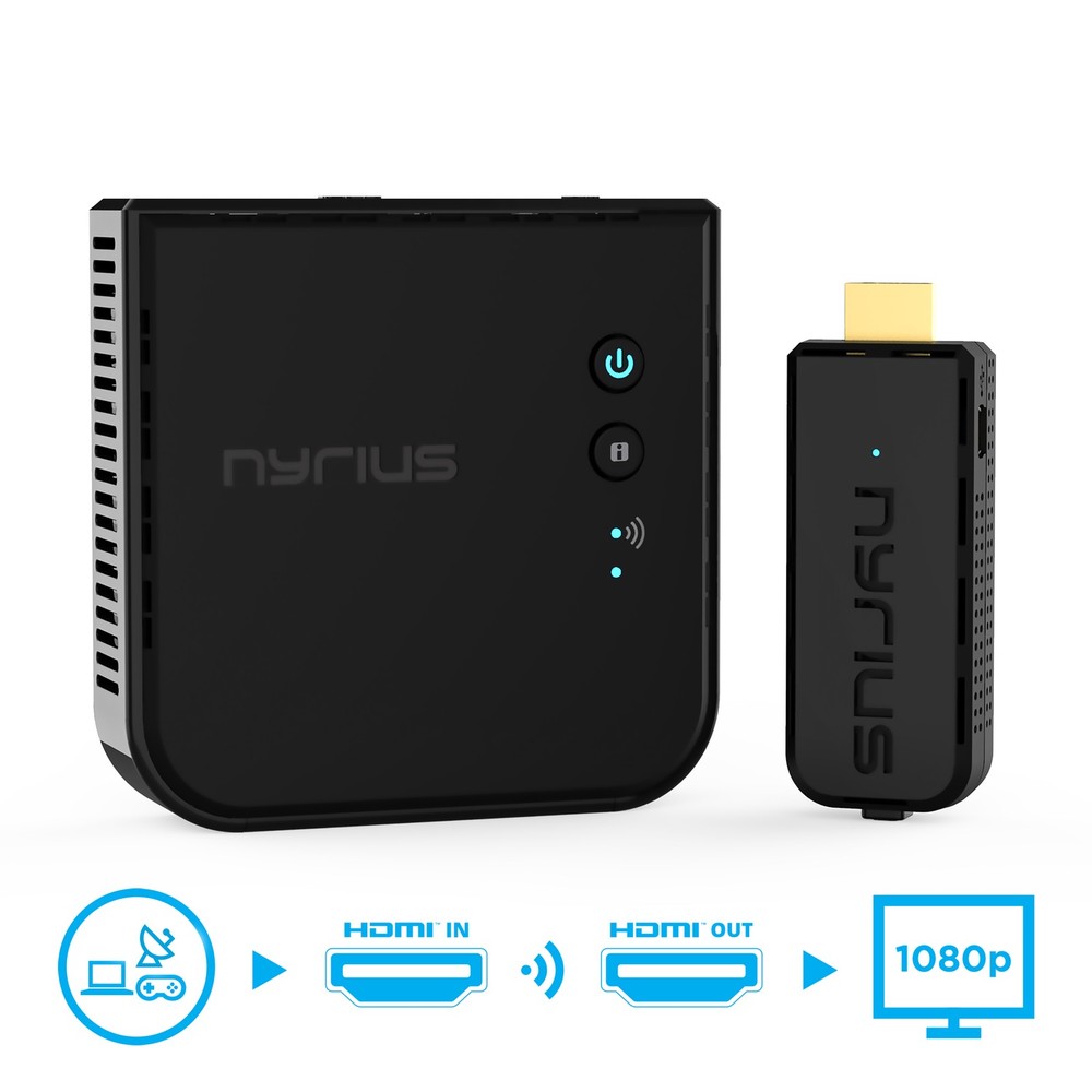 Nyrius ARIES Prime Wireless HDMI Transmitter & Receiver System - 2 Pack