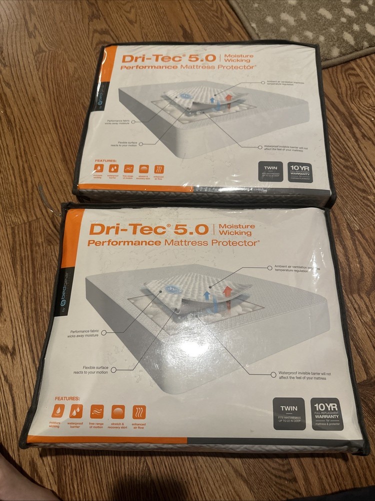 BedGear Twin Dri-Tec 5.0 Performance Mattress Protector Waterproof