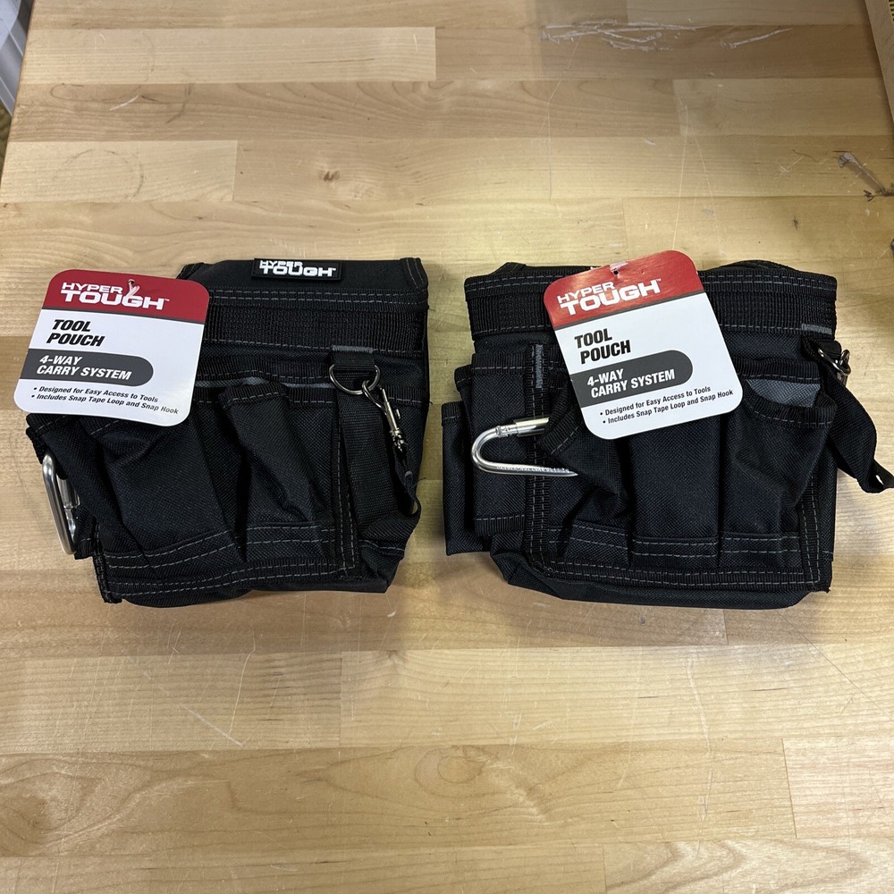 Hyper Tough Tool Pouch 4 Way Carry System (2 PACK)