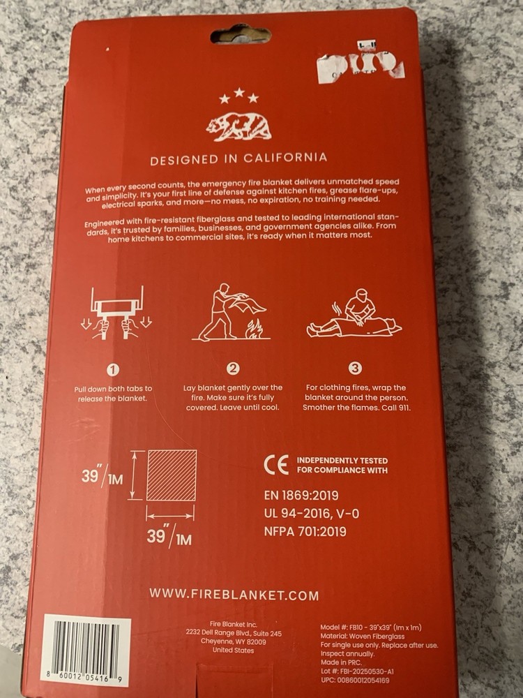 Emergency Fire Blanket