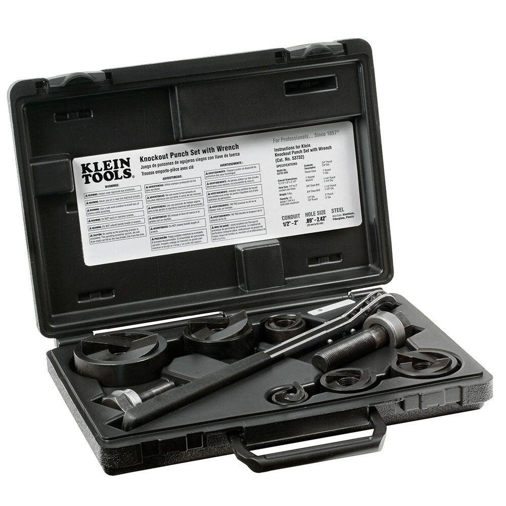 Klein Tools Knockout Punch Set With Wrench
