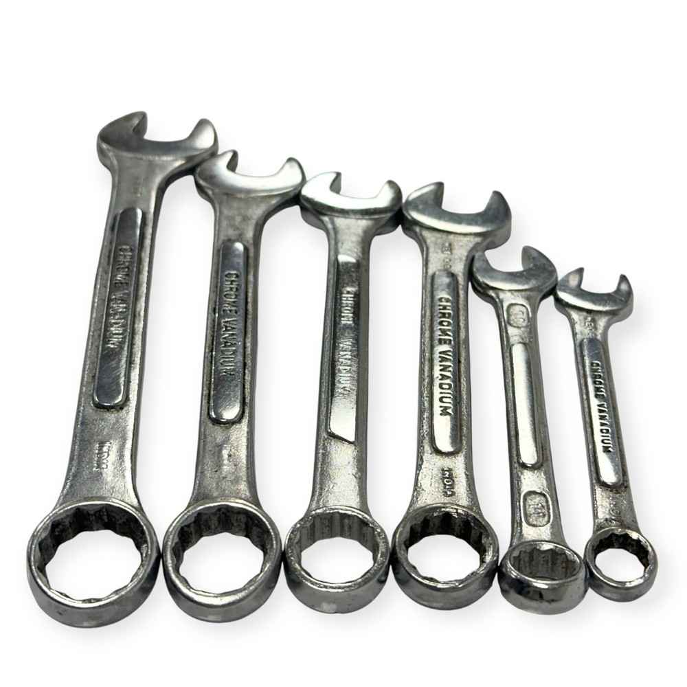 6 Pcs Olympia and Assorted Chrome Vanadium HET27 Combination Wrench Set