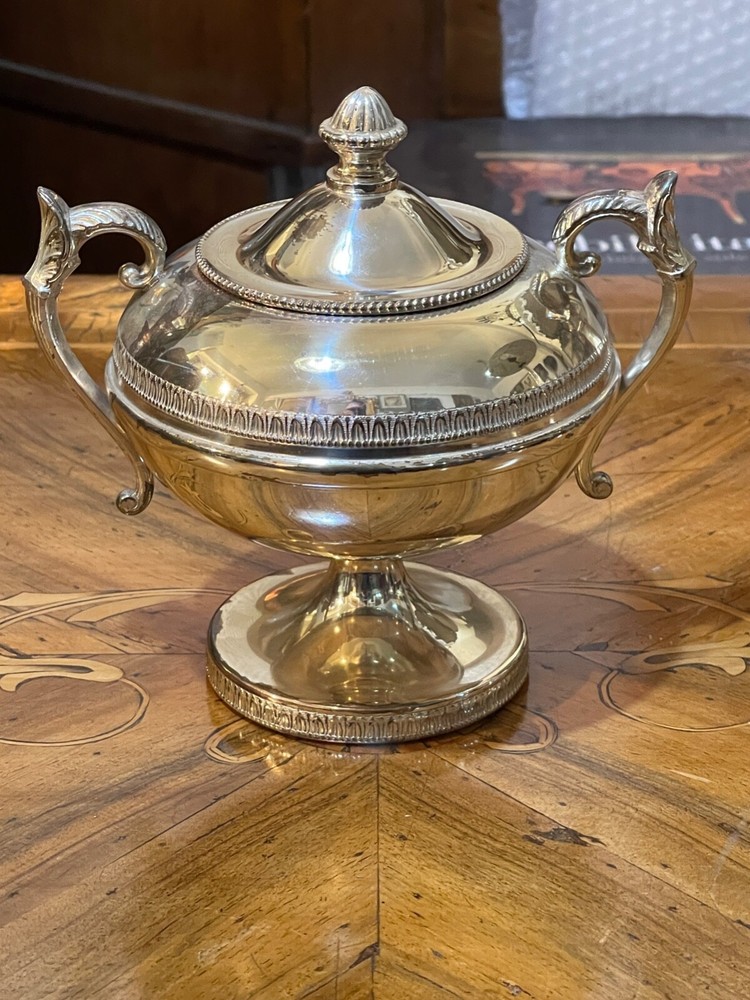 Vintage Sugar Bowl, Silver Plated