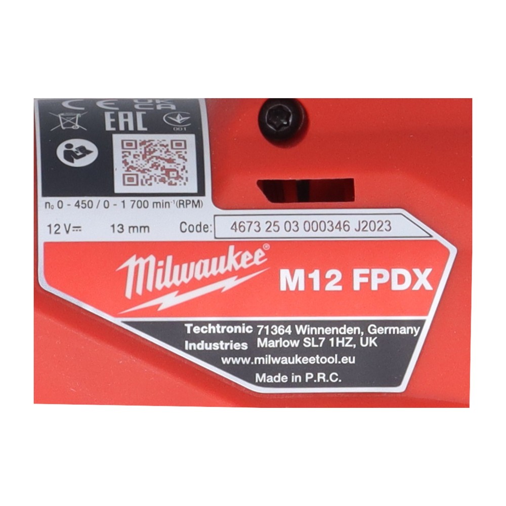Milwaukee M12FPDX New NFP