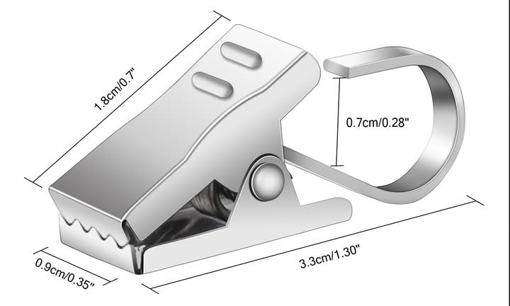 Curtain Clips 100 Pack Stainless Steel Light Clips for Outside String Lights