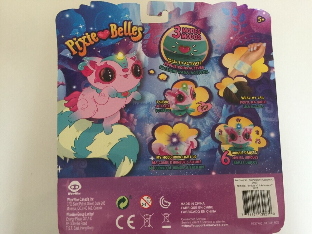 WowWee Pixie Belles - Rosie (Pink) - Interactive Enchanted Animal Toy new