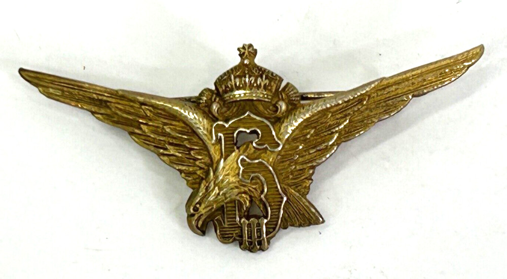 WWII Bulgarian Air Force Gold Pilot Wings