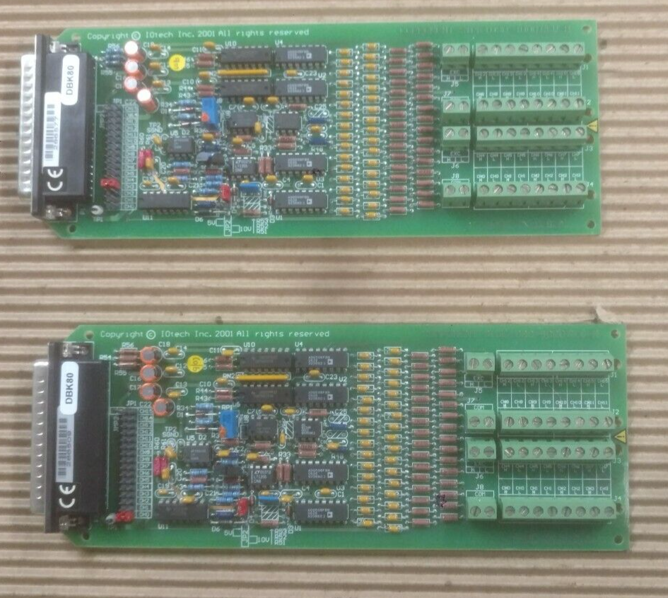 Iotech DaqLab DBK10 rack with Two DBK80 16-ch diff voltage input cards