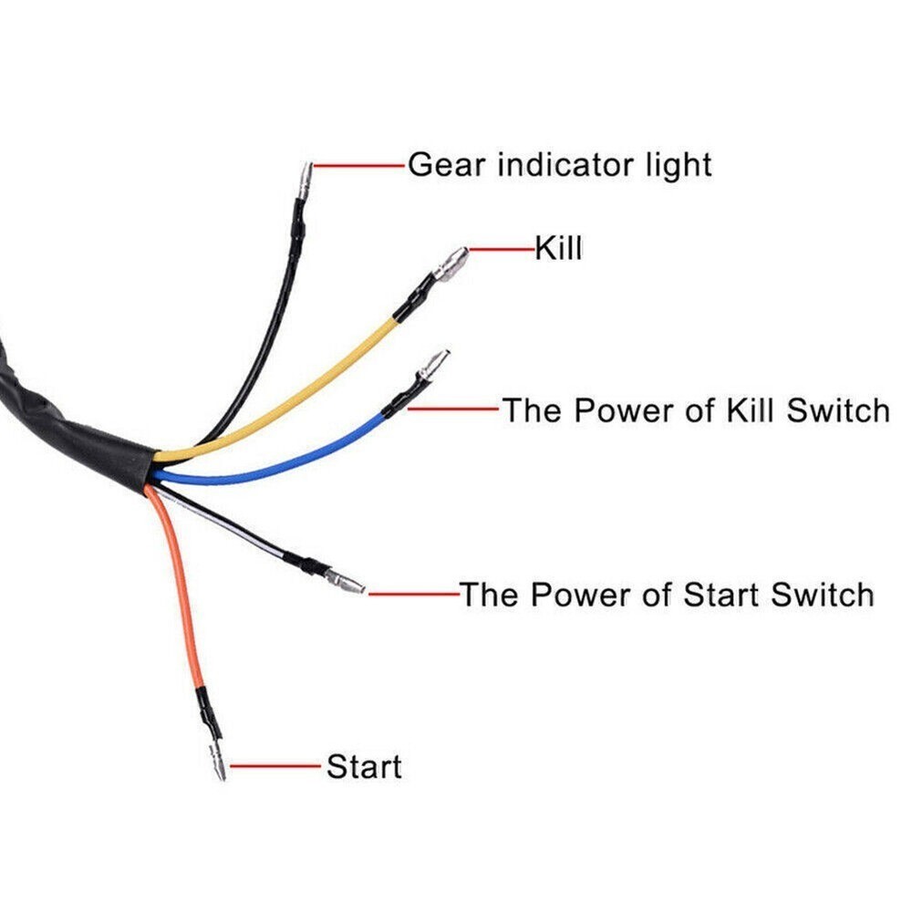 7/8'' Motorcycle Switch Indicator Ignition Start Switch Universal Black