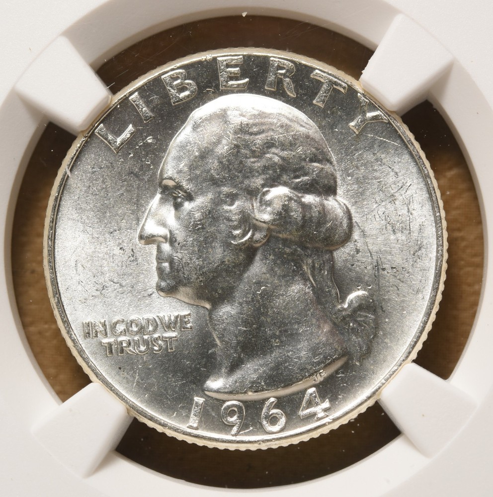 1964 P Washington Quarter 'Type B Reverse' NGC MS64