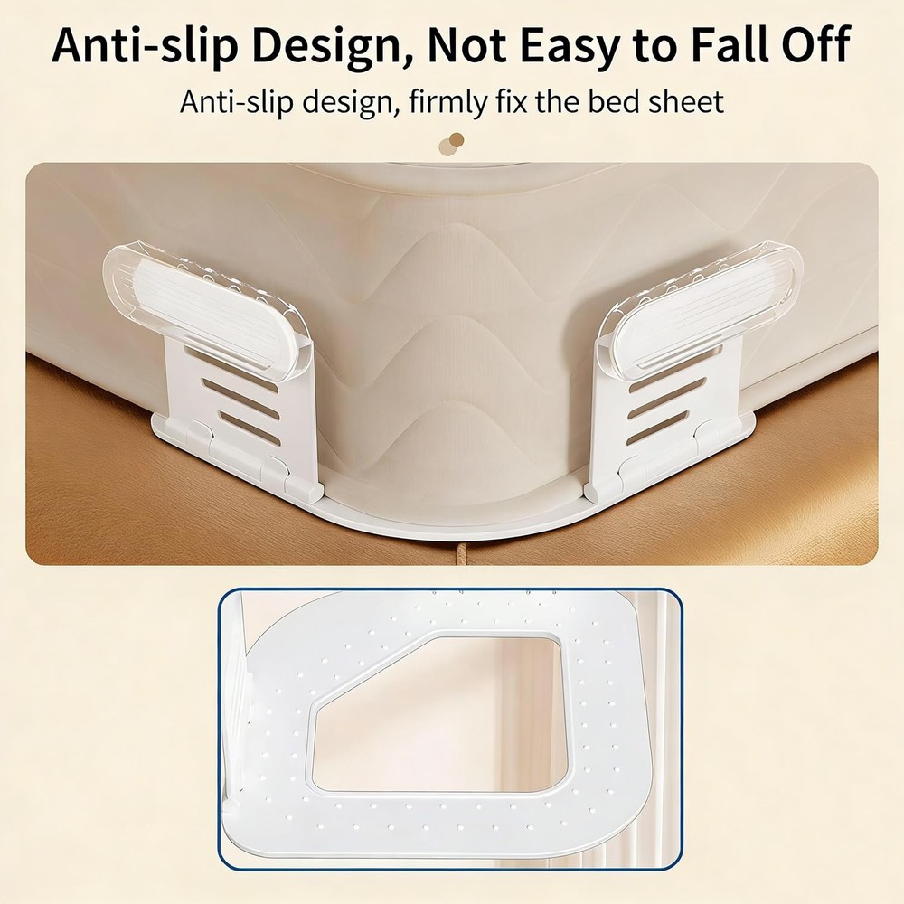 Bed Lock Holders, Keep Sheets Firm & Tight, Bed Fitted Holder Straps with Sec...