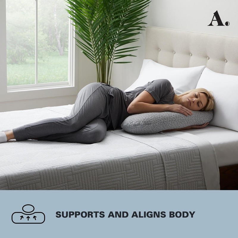 Wrap Around Oversized Pillow Antimicrobial Down Alternative Sleep Support New
