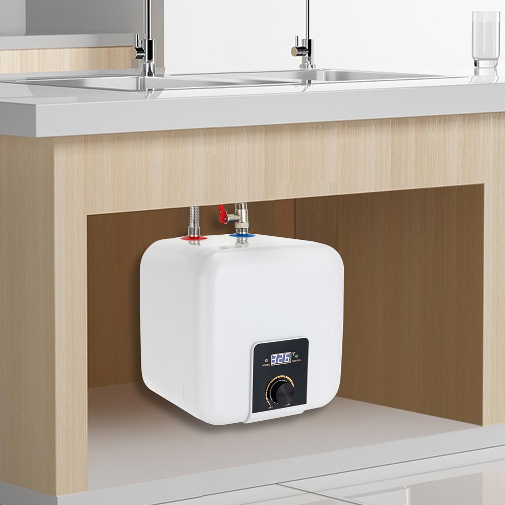 110-120V Electric Water Heater, 1500W Water Heater, 8L/2.11Gal, 1/2" Interface