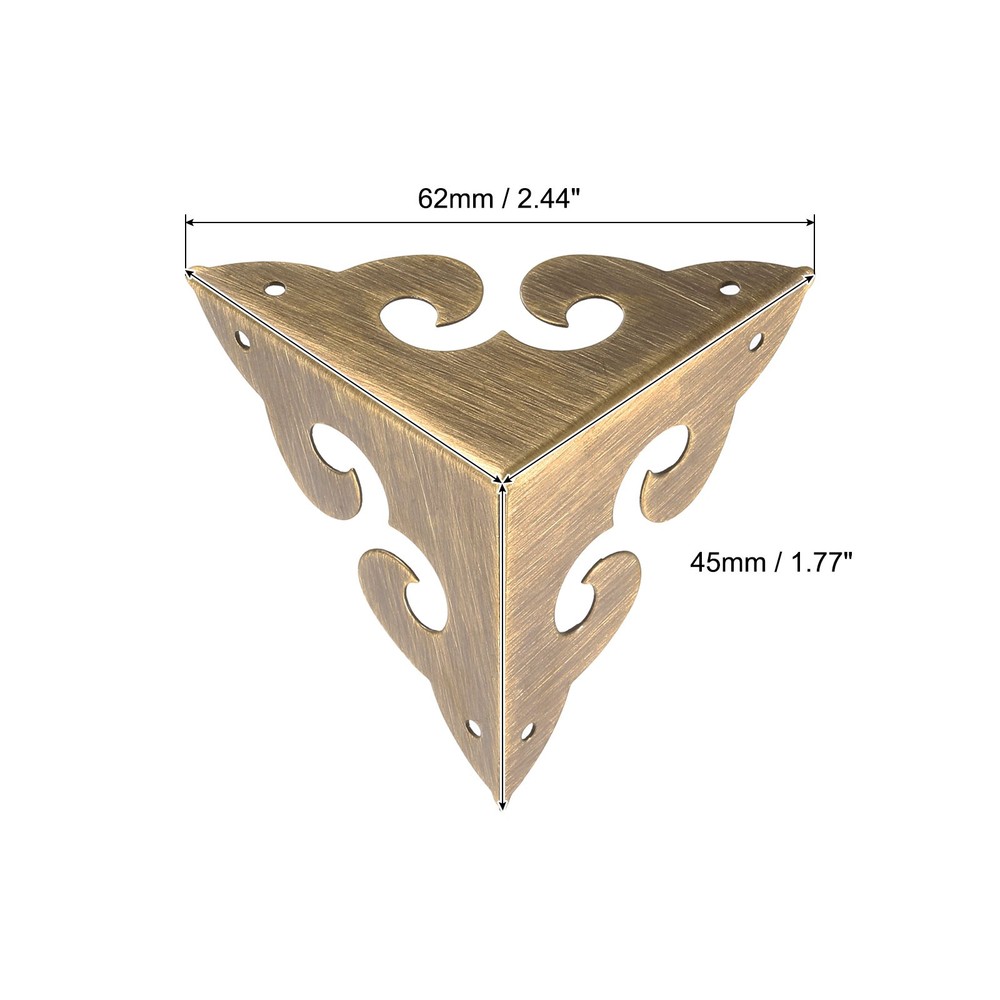 4 Pcs 45mm Decorative Box Corner Cover, Corner Protector, Bronze