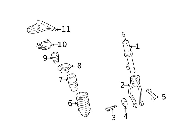 Genuine Ford Strut Mounting Fork 4M8Z3462B