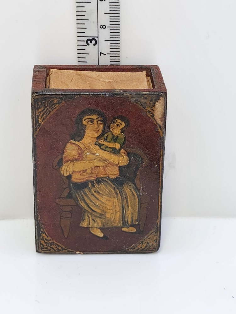 vintage matches wood box