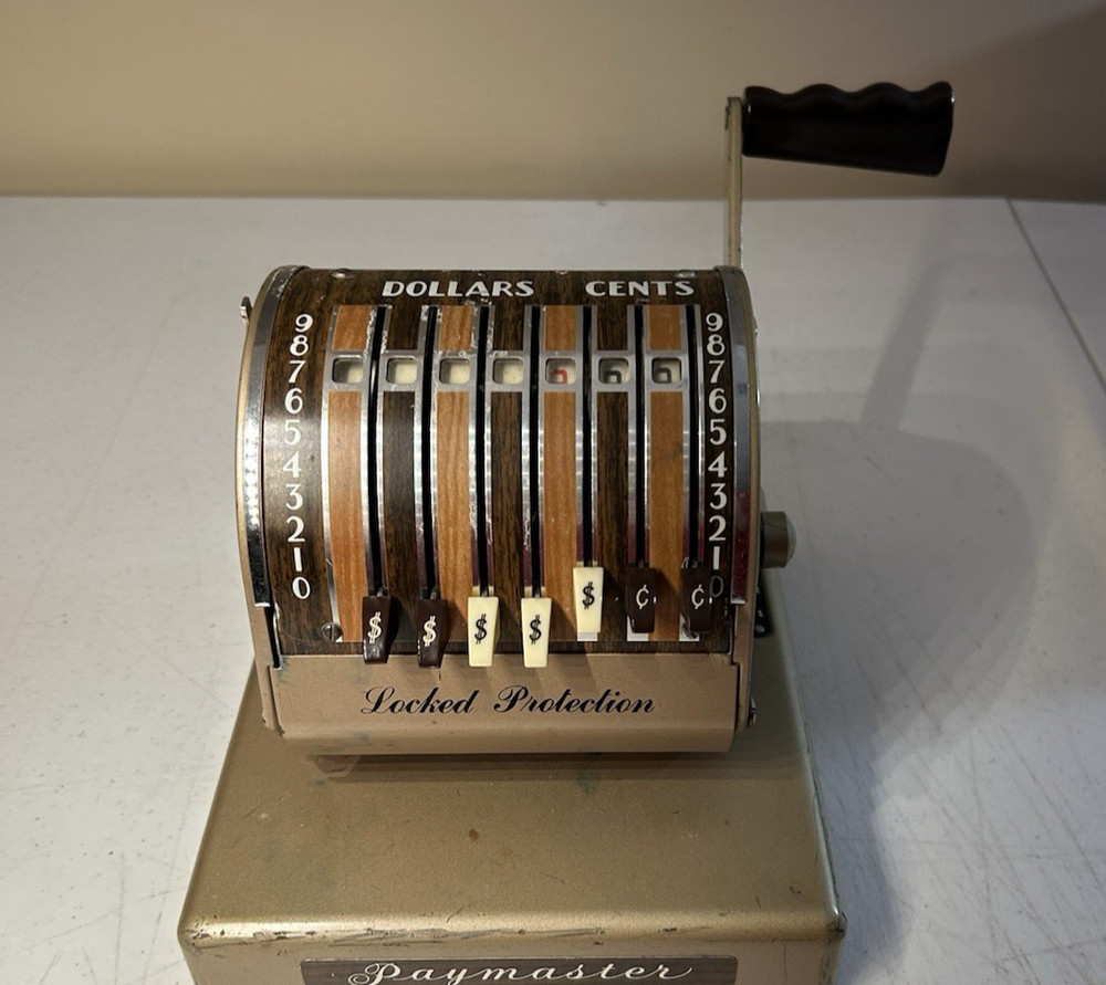 Paymaster Series X-550 Vintage Check Writer 7 Column Embosser Machine