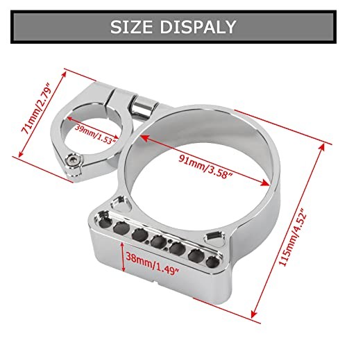 Speedometer Relocation Bracket Cover Side Mount Speedometer Instrument Chrome