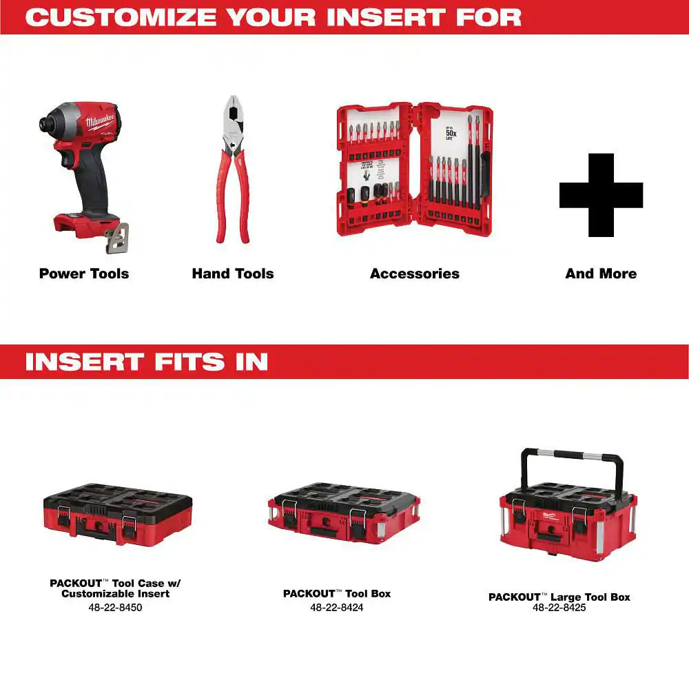 PACKOUT Tool Box Customizable Foam Insert