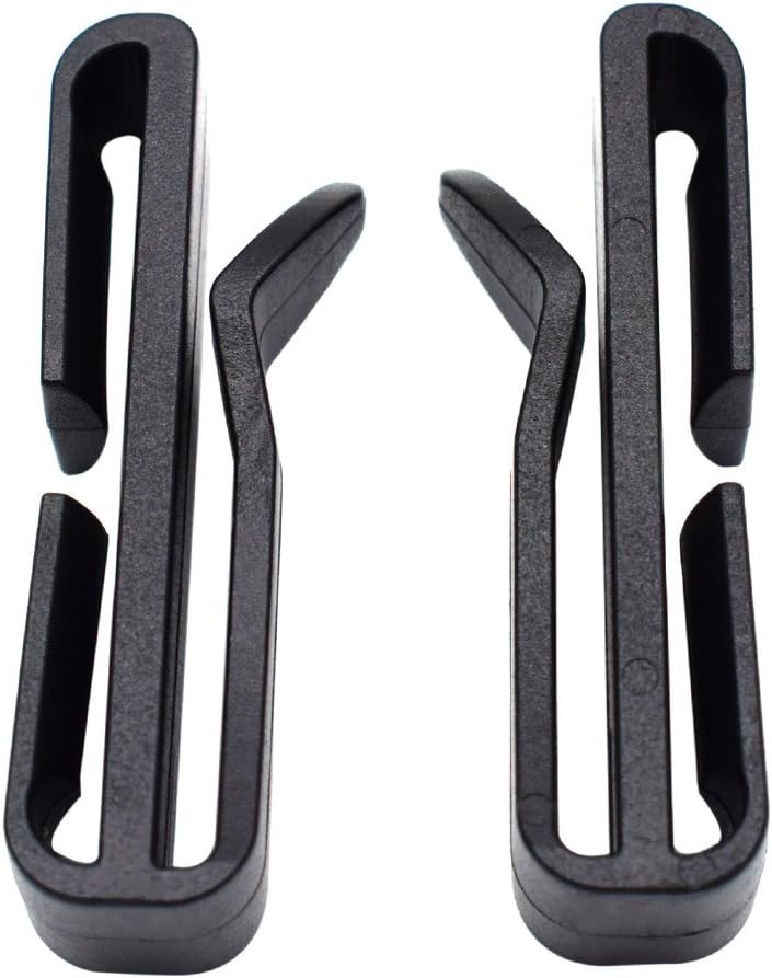 Versatile 12pcs Tactical Quick-Slip Clips for 1-Inch Webbing - Lightweight Black