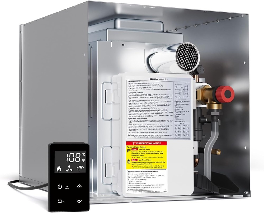ORBEK 60,000 BTU RV Tankless Water Heater w/18x18" DOOR Compatible with all RVs