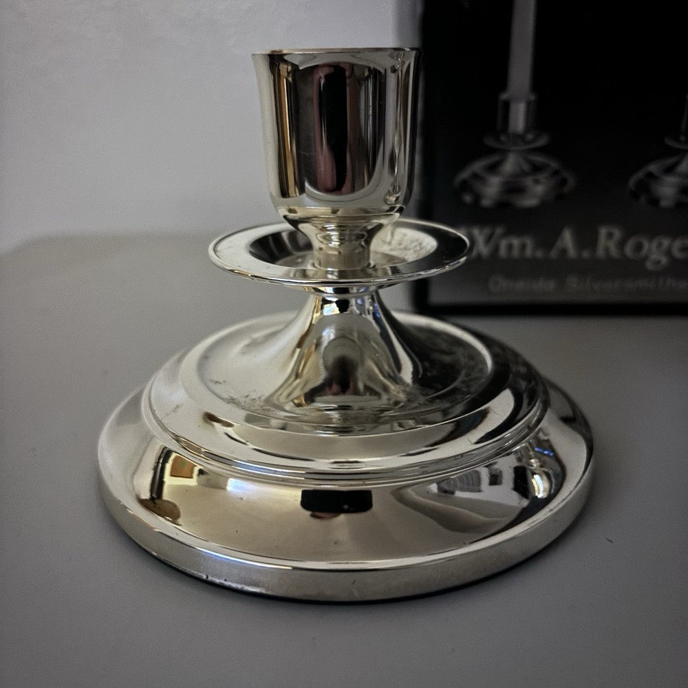 Vintage WM A. Rogers Silverplated Candlesticks