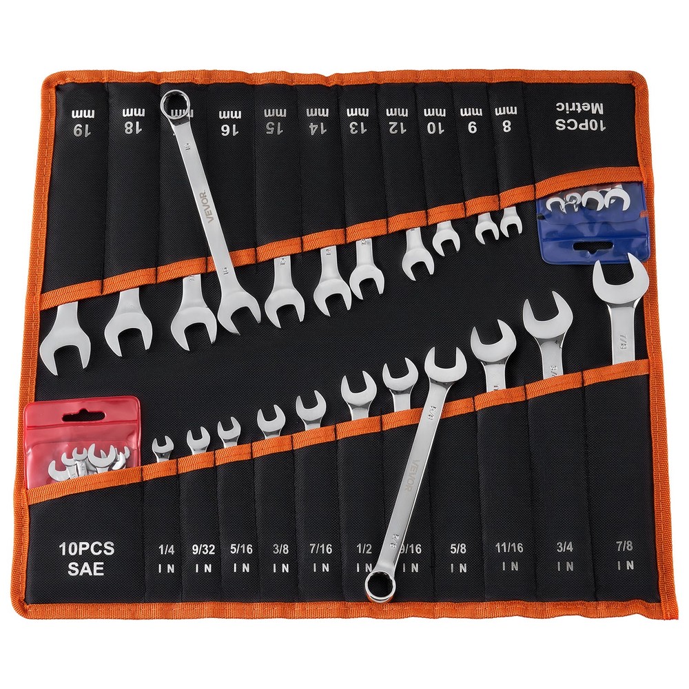 VEVOR Combination Wrench Set Box End Open End Combination Wrenches 42-Piece