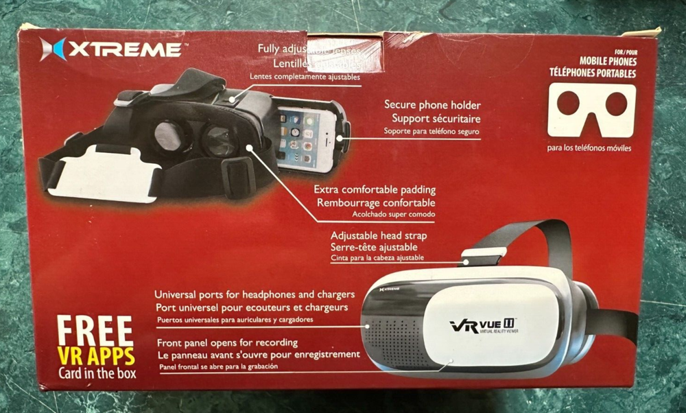 Xtreme VR VUE II Virtual Reality Viewer for 3.5" - 6" Android, iPhone (2 pack)