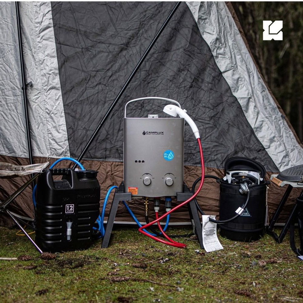 Camplux 5L Portable Propane Water Heater & Carry Bag Instant Hot Shower Outdoor