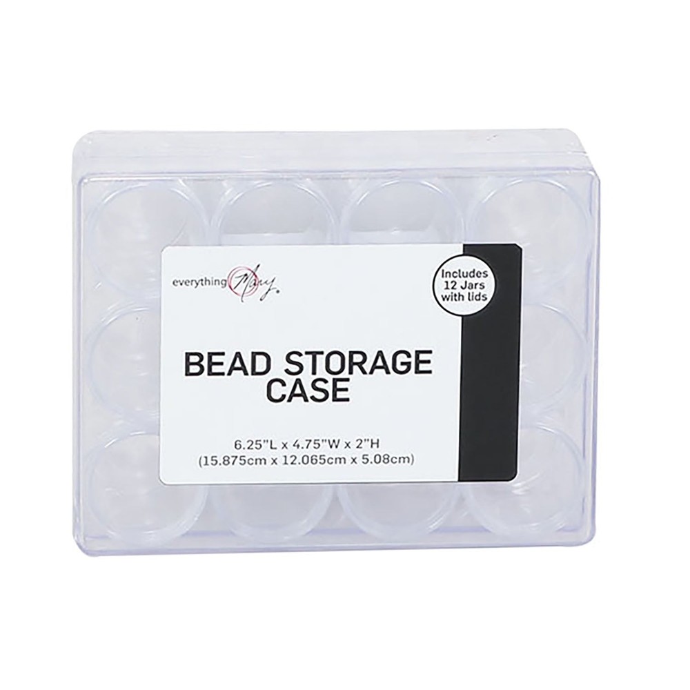 Plastic Beading Craft & Hobby Storage Box Clear Single 12-Unit New