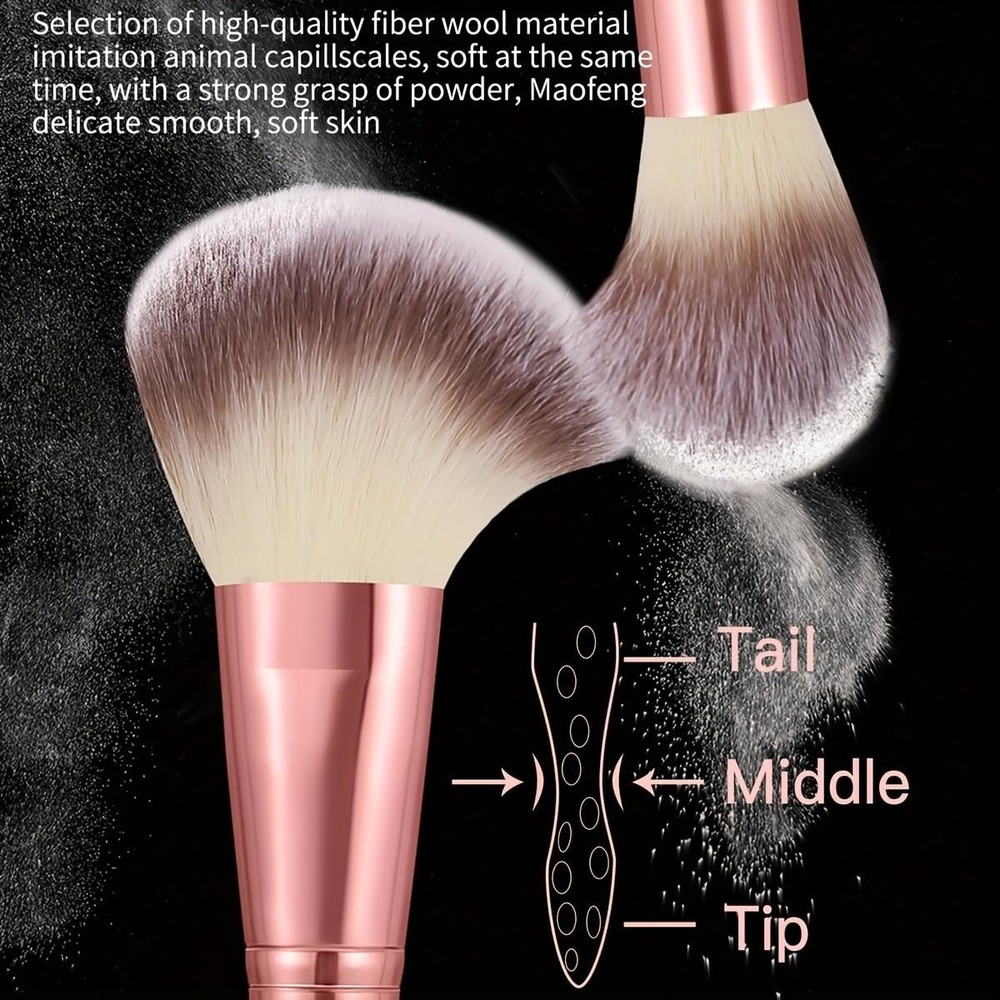 70Pcs Pink Makeup Brushes Set Professional Makeup Kit Multi-functional
