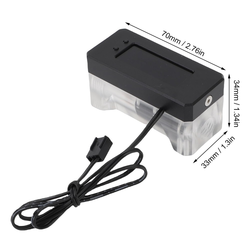 GOWENIC G1/4 Inline PC Water Cooling Flow Meter, Electronic Indicator...
