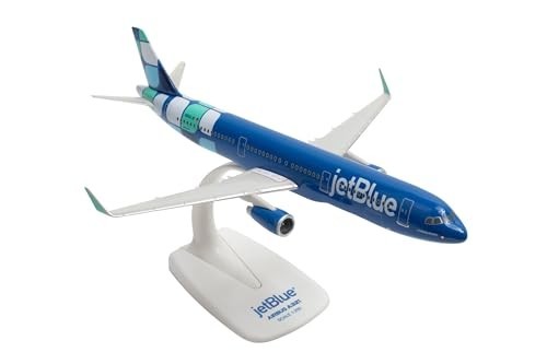 SkyMarks Flight JetBlue A321 1/200 Scale Die-Cast Style Injection-Molded Plastic