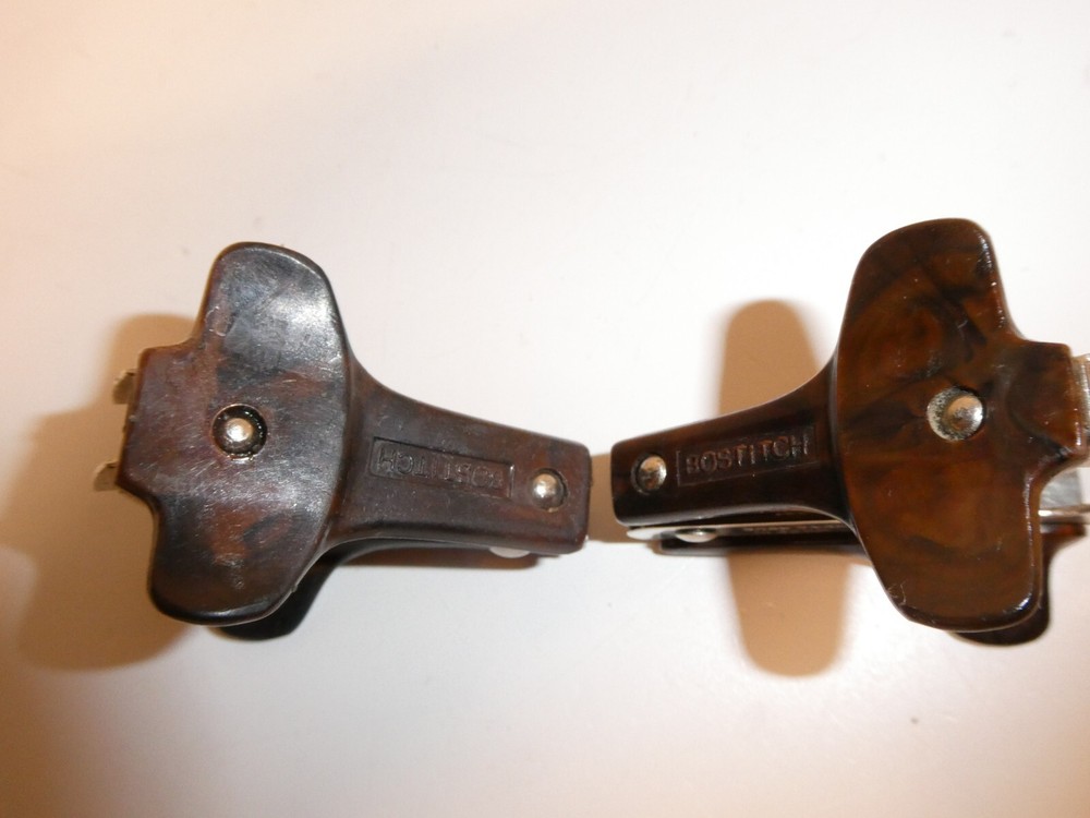 2 Bakelite Bostitch Staple Puller Remover Extractor Brown Black Marbled Swirl