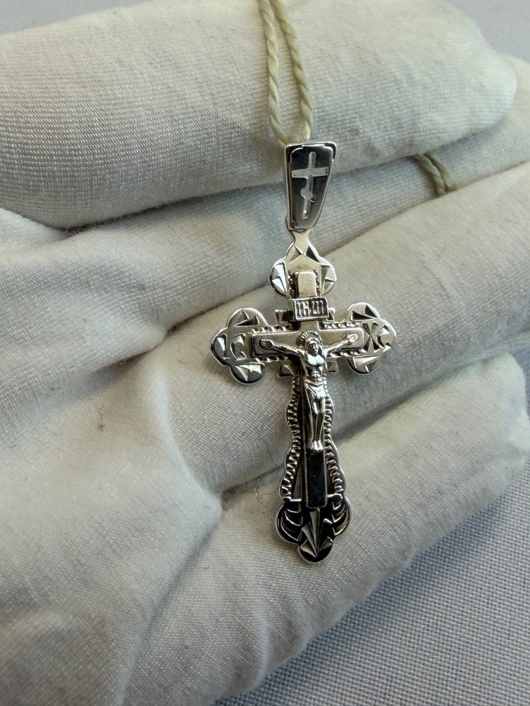 925 Sterling Silver Orthodox Cross 2.8g Style Save & Protect