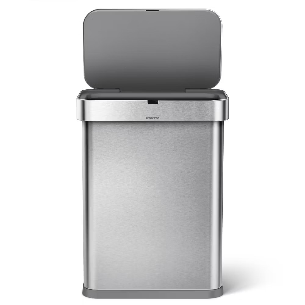simplehuman Motion-Sensor Trash Can Touchless Operation 58L Voice Motion Sensor