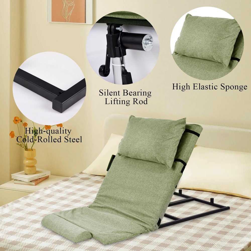Electric Lifting Bed Backrest 2-80° Adjustable Back Rest Support remote control