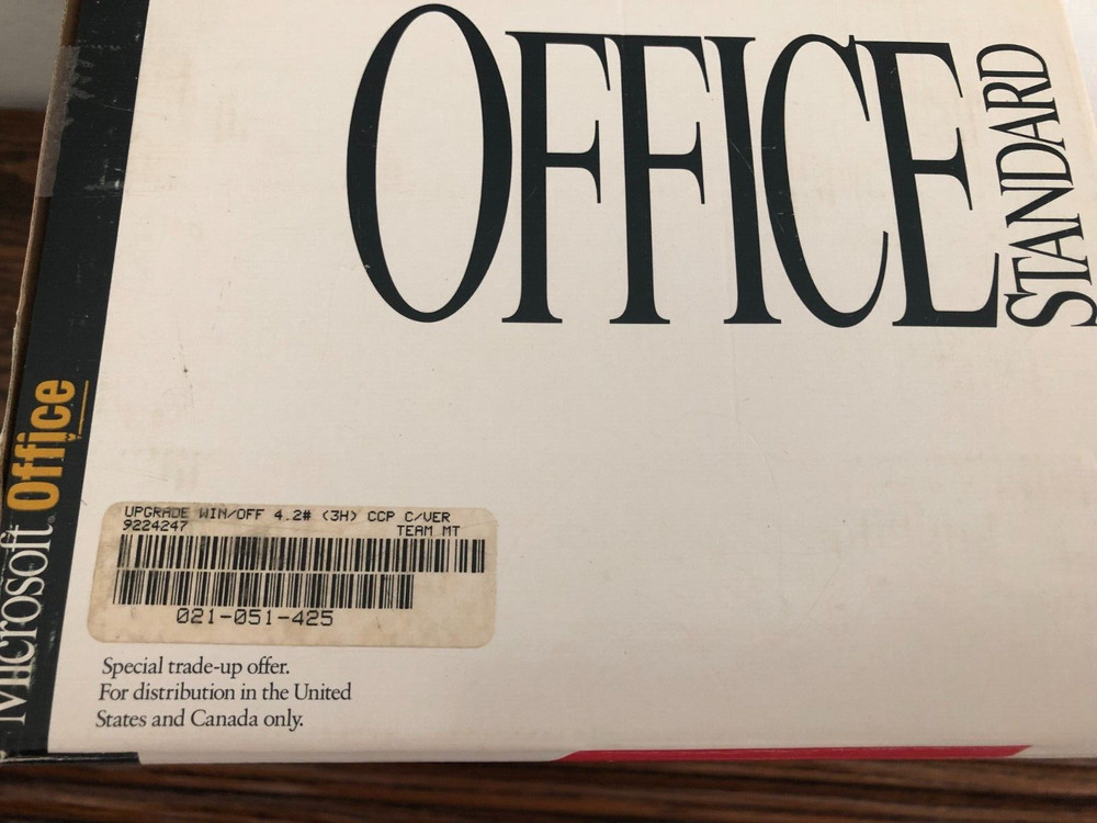 1994 Microsoft Office Standard Edition v. 4.2