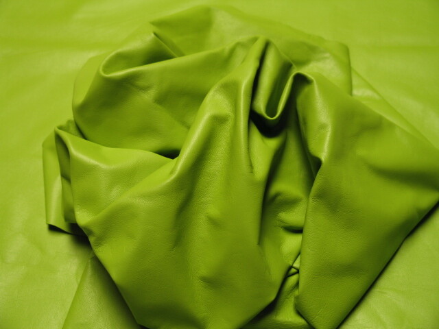 Lambskin Leather Thin Soft Lime Green