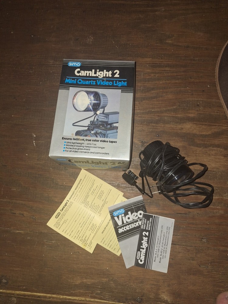 Vintage Sima CamLight 2 Mini Quartz Video Camera
