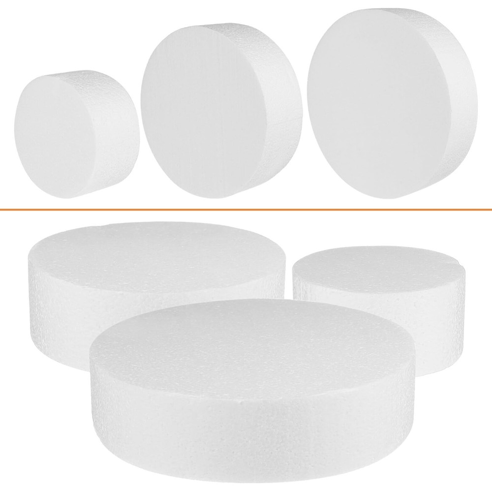 Foam Cake Dummies Foam Circles Cake Dummies 3Pack Rounds for Decorating Cake ...