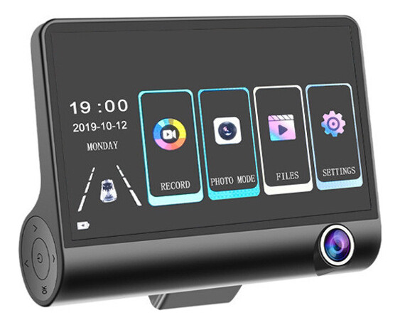 1 set Three Camera Front+interior+rear Hd Driving Record