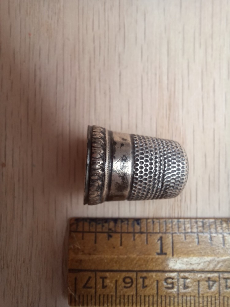 Vintage Sterling Silver Thimble #11 Priscilla Sewing Silver Thimble
