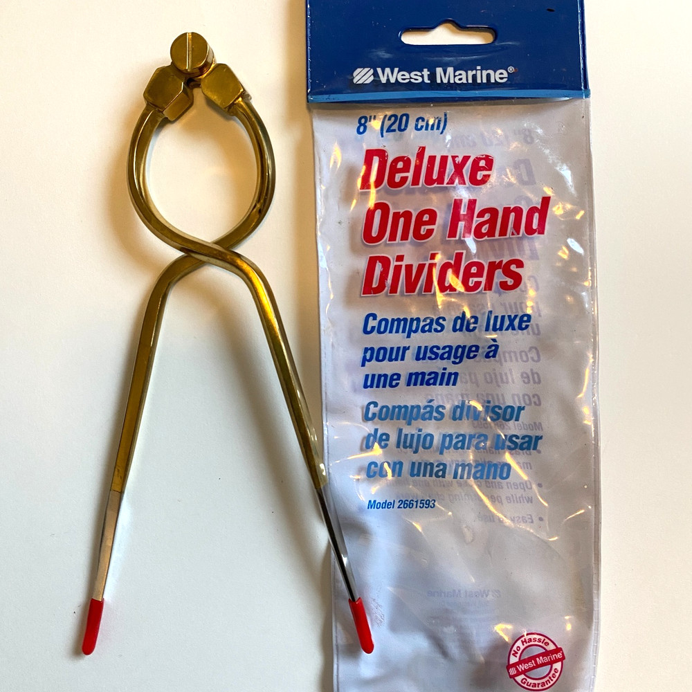 West Marine 8” One Hand Divider Brass Nautical Navigation Tool